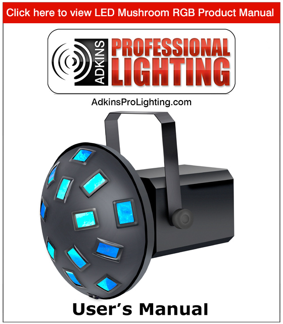 LED Mushroom RGB Product Manual