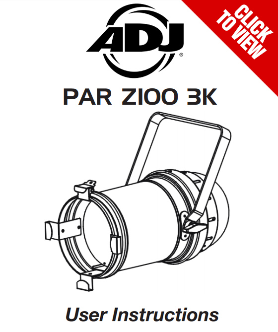 American DJ Par Z100 3K product manual