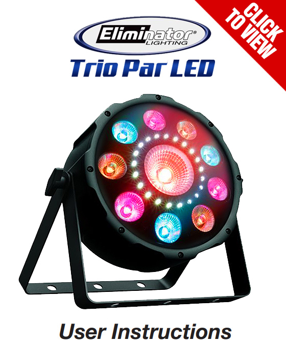 Eliminator Lighting Trio Par LED product manual