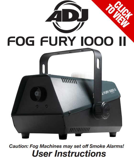 Fog Fury 1000 II product manual