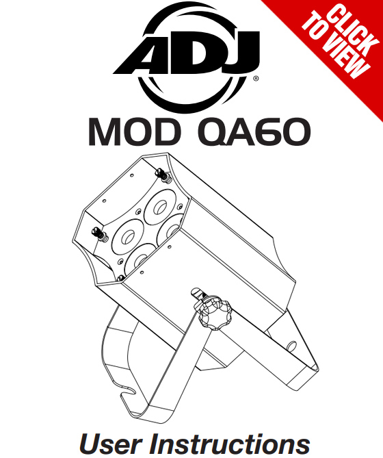 American DJ MOD QA60 RGBA Par Can product manual