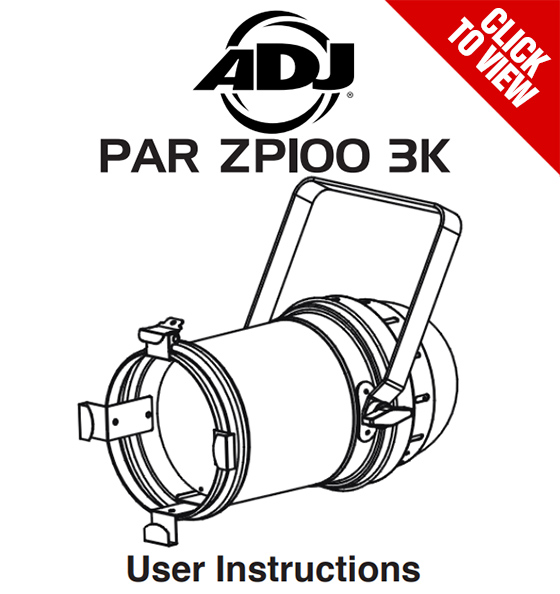 American DJ Par ZP100 3K product manual