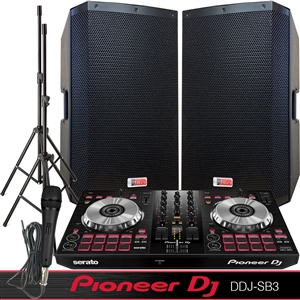 Pioneer DJ Controller DDJ-SB3 - Serato DJ Lite Software - 4000 WATTS! - 15 Inch ZX-15P