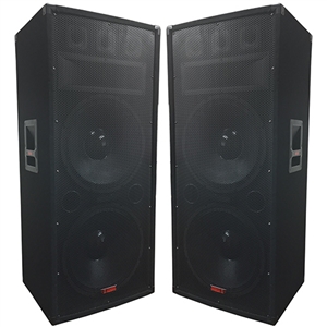 Dual 15" Speaker Pair 3000 Watts Total 3-way - Adkins Pro Audio - DJ Speaker - Big House Sound