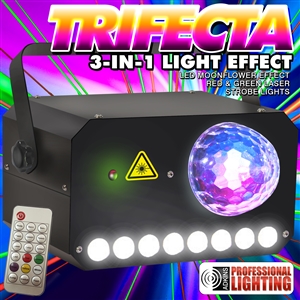 Adkins Lighting TRIFECTA MoonFlower - Laser - Strobe Combo