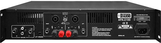 Adkins Pro Audio APA-2100 rack-mountable professional power amplifier